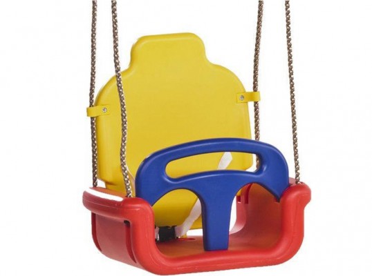 Babyschaukel verstellbar Rot-Gelb-Blau