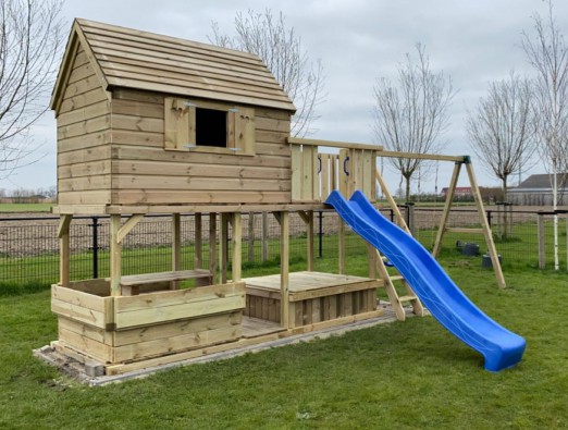 Spielturm Antwerpen 420 - Rundsitz - Sandkasten