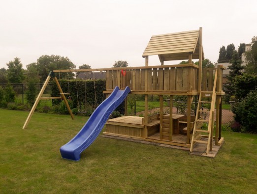 Spielturm Balkon 360 - Rundsitz - Sandkasten