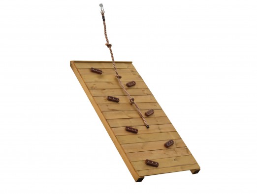 Kletterrampe mit Holzblocken