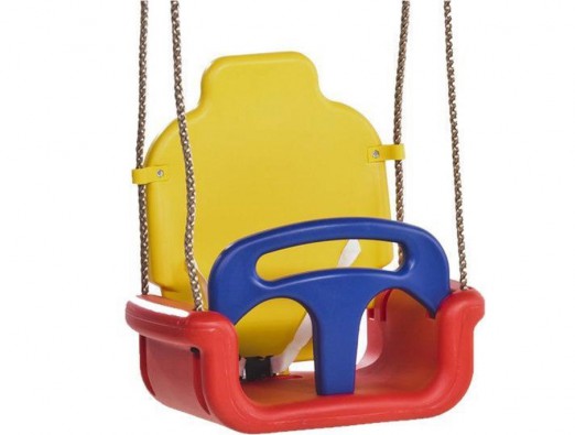 Babyschaukel verstellbar Rot-Gelb-Blau